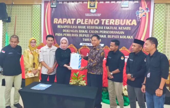 
 Hasil Verfak Tahap 1 KPU Kolaka, Wahyudin Alie dan Sugiarto Tidak Memenuhi Syarat