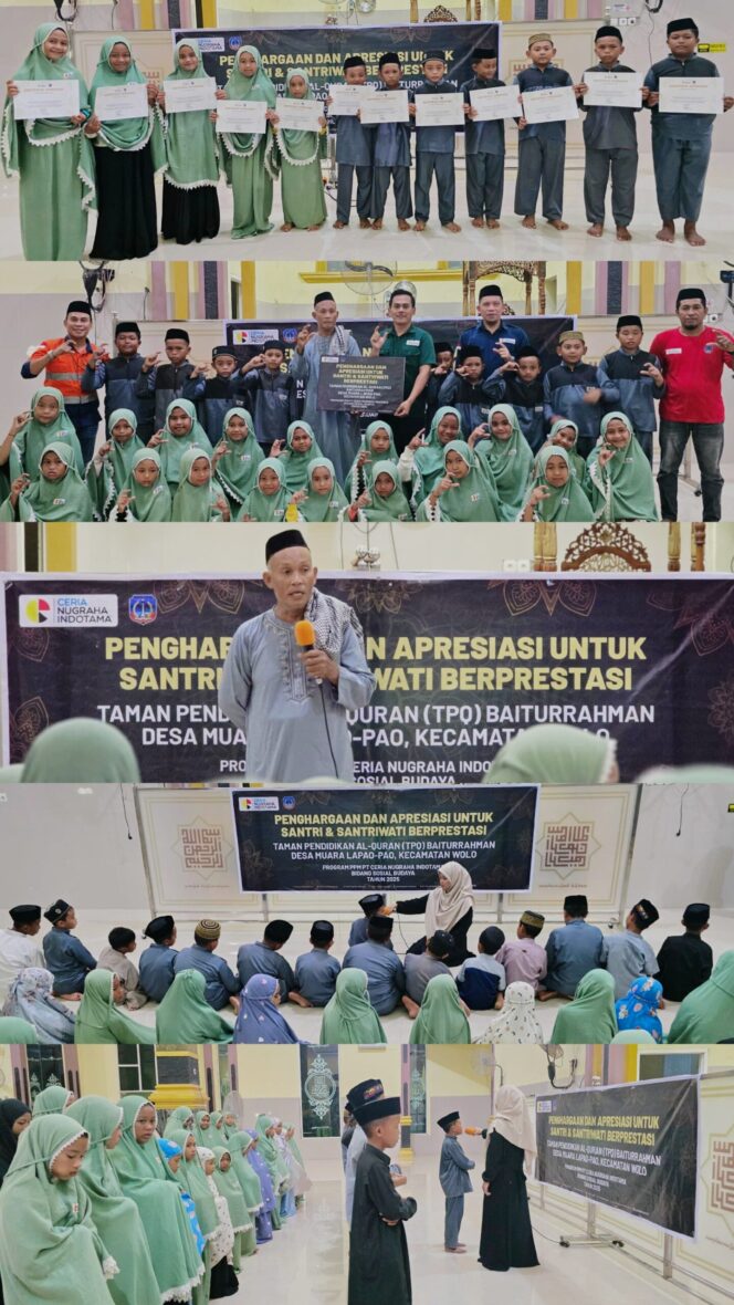 
 Hafidz Berprestasi di Wolo Dapat Penghargaan dari PT Ceria 