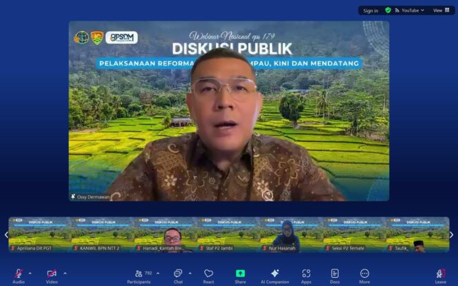 
 Reforma Agraria sebagai Warisan Sejarah, Wamen Ossy Sampaikan Pandangan Strategis untuk Masa Depan