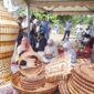Sejumlah produk kerajinan anyaman berbahan baku serat Teduhu yang dibuat oleh Nuha Handicraft.