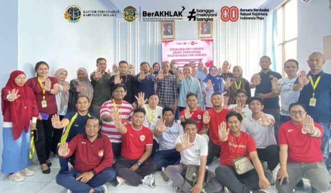 
 Kantah Kabupaten Kolaka Gelar Sosialisasi Anti Korupsi dalam Rangka Pembangunan Zona Integritas Menuju WBK