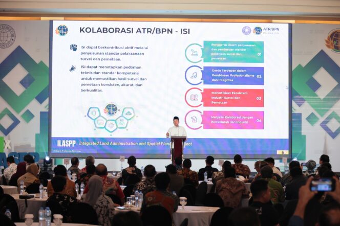 
 Menteri Nusron Bicarakan Soal Pentingnya Akurasi Peta di HUT ke-53 Ikatan Surveyor Indonesia