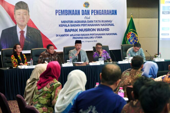 
 Pembinaan di Kanwil BPN Provinsi Maluku Utara, Menteri Nusron: Tugas Saya sebagai Menteri adalah Memberikan Kepastian dan Harapan