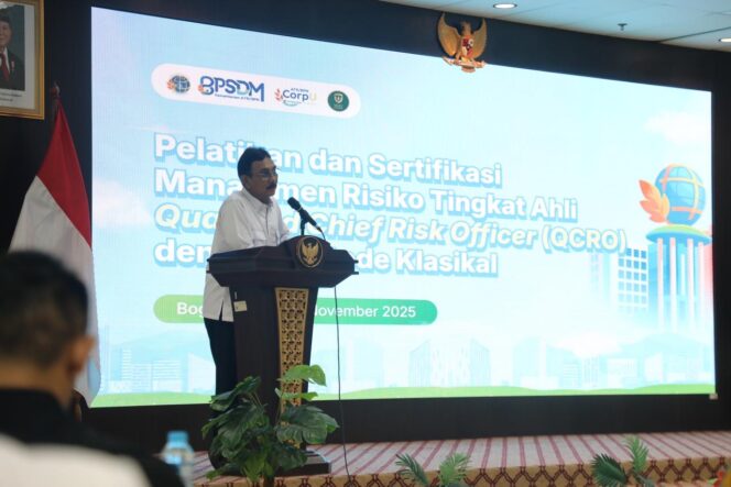 
 Sertifikasi Manajemen Risiko, Sekjen Kementerian ATR/BPN Tekankan Pentingnya Pengambilan Keputusan Berbasis Risiko bagi Pimpinan