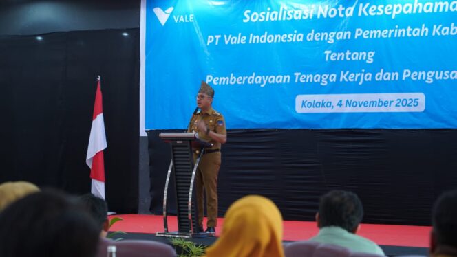 
 Komitmen Bersama untuk Pemberdayaan Tenaga Kerja dan Pengusaha Lokal, PT Vale dan Pemkab Kolaka Sosialisasi Nota Kesepahaman