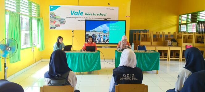 
 Komitmen Keberlanjutan, PT Vale Edukasi Siswa SMPN 2 Baula Lewat Program Goes to School