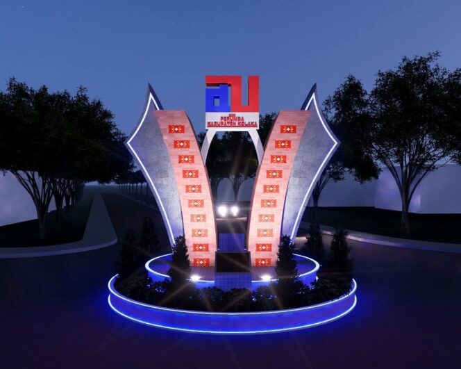 
 Niat Percantik Kota, Perumda Kolaka Bangun Bundaran Baru