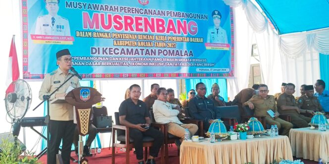 
 Musrenbang di Pomalaa, Bupati Kolaka Soroti Kualitas Pelayanan Publik