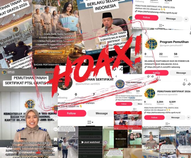 
 Kementerian ATR/BPN Tegaskan Tidak Ada Program Pemutihan Sertipikat Tanah