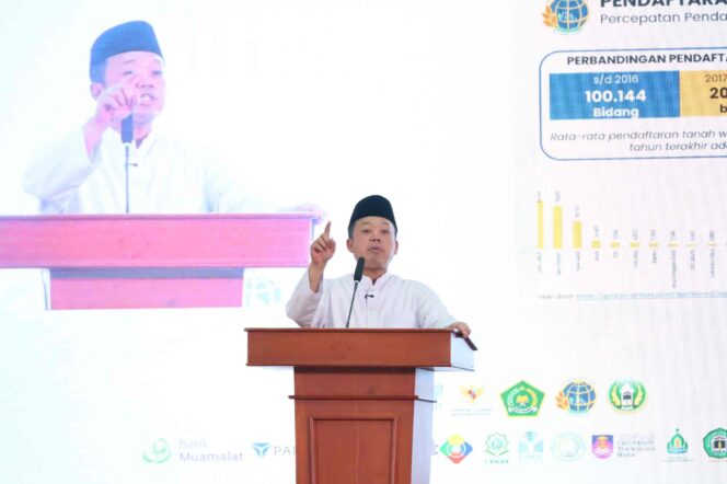 
 Meningkat 206%, Menteri Nusron Apresiasi Peran Nazir dalam Percepatan Sertipikasi Tanah Wakaf