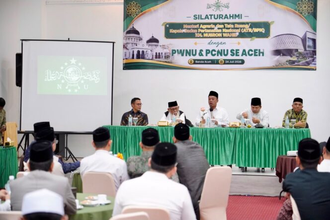 
 Menteri Nusron Ajak PWNU dan PCNU Se-Aceh Percepat Sertipikasi Tanah Wakaf