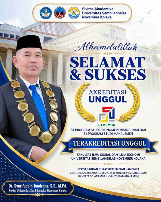 
 Kado untuk Rektor Baru, Dua Prodi FISIE USN Kolaka Raih Akreditasi Unggul