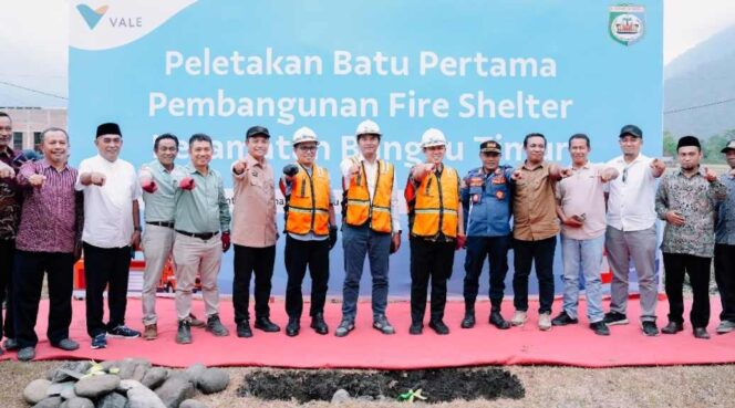 
 PT Vale Bangun Fire Shelter di Bungku Timur, Pangkas Jarak Respons Kebakaran